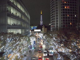 東京タワー、新ライトアップ「ダイヤモンドヴェール」
