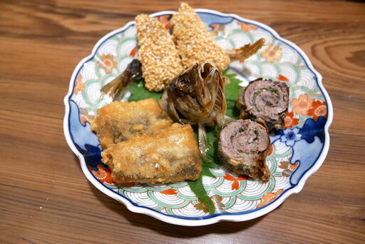 いわし竜田揚げ、いわし香り揚げ、いわしゴマ揚げ