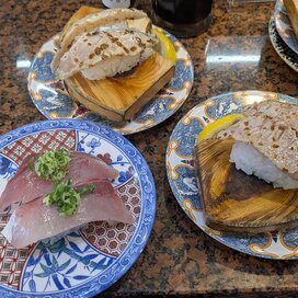 炙りサワラ、鮪岩塩炙り、ヒラマサ